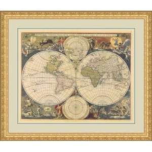  New World Map, 17th Century by Nicholas Visscher 