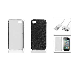  Gino Black Snake Pattern Hard Plastic Case with Data Cable 