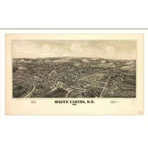  Historic White Plainsv1887 (L) Panoramic Map Poster Print 