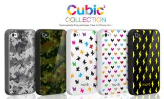 iPhone 4 4S MORE THING Cubic Collection TPU Case (Sweet Heart 