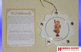 Set of 8 MI Hummel Porcelain Christmas Tree Ornaments  