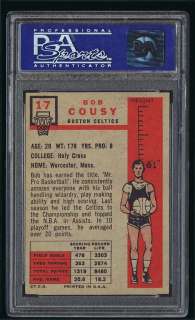 1957 Topps Basketball Bob Cousy ROOKIE #17 PSA 8 NM MT (PWCC)  