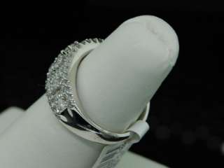 LADIES WHITE GOLD DIAMOND WEDDING BAND RING 1.51CT PAVE  
