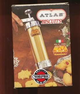 ATLAS BISCUITS MARCATO ITALY COOKIE PRESS RECIPES SET  