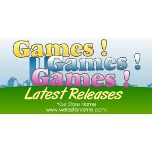  3x6 Vinyl Banner   Games Games Games Latest Releases 