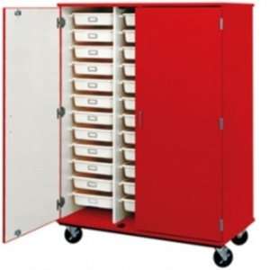   Mobile Storage Cabinet, 36 Trays Wire Rack System