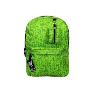   BACKPACK GREEN W/NUMBERS FOR SCHOOL/OUTDOOR 13051