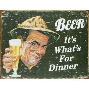  Desperate Enterprises Beer Its Whats for Dinner Collectible Metal 