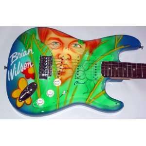  Beach Boys Brian Wilson Autographed Signed Airbrush Guitar 