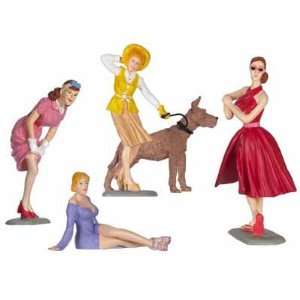 Vintage Vixens Figurines for 1/24 Scale Cars  Set of 4  