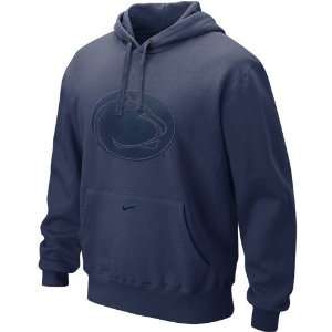   Lions Navy Blue Seasonal Tackle Twill Logo Hoody Sweatshirt (X Large