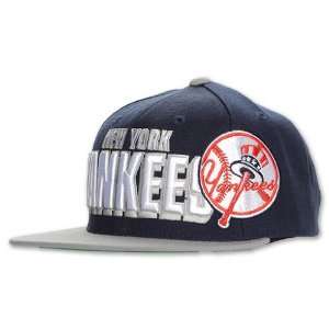 TWIN MLB New York Yankees Slam Jam Snapback Hat, Navy/Grey  