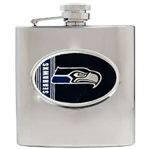  Seattle Seahawks Hip Flask with Oval Emblem Sports 