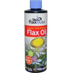  Flax USA, Inc., Organic Cold Pressed Flax Oil, 8 fl oz 