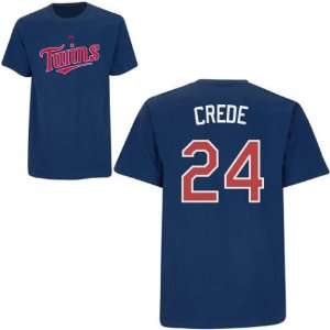  Mens Minnesota Twins #24 Joe Crede Name & Number Tshirt 