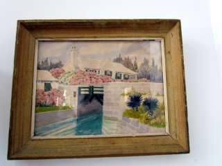 Antique 1960s Mary Zuill BERMUDA Watercolor Painting, #1 of 2  