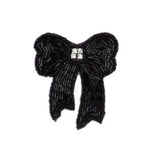  Beaded Bow Brooch Black By The Each Arts, Crafts & Sewing