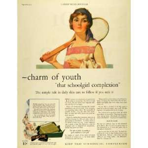  1927 Ad Palmolive Olive Oil Skin Soap Tennis Player 