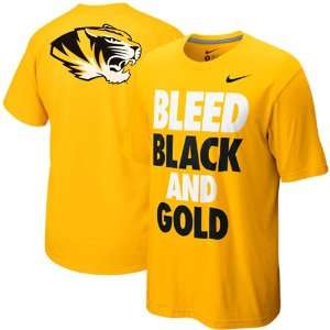  Nike Missouri Tigers My School Local T shirt   Gold (X 