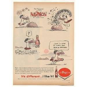  1962 Dr Pepper Harmon Rock Bottle Johnny Hart Comic Print 