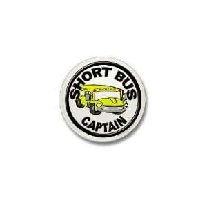  Short Bus Captain Funny Mini Button by  Patio 