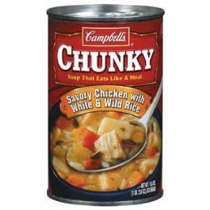 Campbells Chunky Savory Chicken with White & Wild Rice Soup 18.8 oz 
