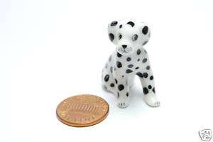 Miniature Animal Ceramic Dalmatian Dog Figurine Gift  