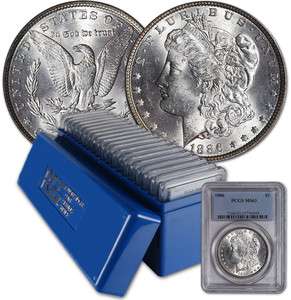 Twenty (20) 1886 US Morgan Silver Dollars $1   PCGS MS63  
