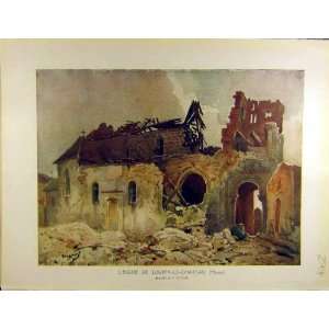   Eglise Louppy Le Chateau Meuse Ww1 War 