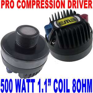   500 Watts High Power Tweeter Compression Driver 1 3/8 8 Ohm  