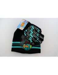 Phineas and Ferb Perry the Platypus Spy Beanie and Glove Set (Black)