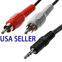 5mm to Dual RCA Stereo Audio Y Cable Adapter 6 FT  