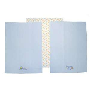 Neat Solutions 3 Pack Embroidered/Print Diaper Burpcloth Set, Colors 