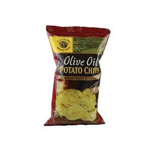 Good Health, Olive Oil Chips, Crkd Pepr, 12/10 Oz  Grocery 