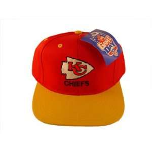 NFL Kansas City Chiefs Vintage Flat Bill Red/gold Ball Cap  