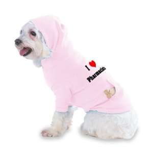 Love/Heart Pharmacists Hooded (Hoody) T Shirt with pocket for your Dog 
