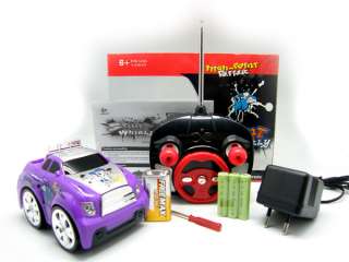 New mini micro stunt rc radio remote control car purple  