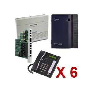 Panasonic KX TA824, KX TVA50 Voicemail, KX TA82483 Card & 6 KX T7731 