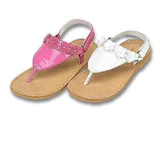 IM Link Little Girl Shoes Fuchsia Flower Flip Flop Sandals 11 at  