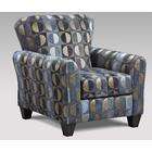   Pinpoint Navy Blue Designer Upholstered Accent Chair w/ Arm