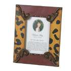   of 2 Trendy Leopard Print and Crackle 5 x 7 Photo Picture Frames