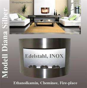 New Fireplace Gel Bio Ethanol Model Diana Silver Fire  