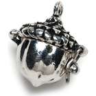 Delight Jewelry Prayer Box Silver Plated Black Rubber Charm Bracelet