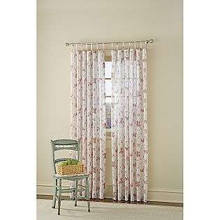 Country Living Ivory and Antique Rose Sweetbriar Floral Sheer Window 