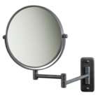   Makeup Vanity Mirror, Nickel, Dual Arm, Wall Mount, 7X Optics