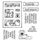 Stampers Anonymous Art Gone Wild Clear Stamp Set Friends Tiny Cutts