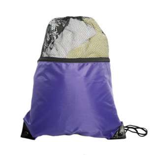 Shop123go All Back Mesh Drawstring Backpack, Purple 