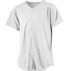 Augusta Sportswear Mens Wicking Button Front Baseball Jersey, White 