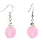 Pugster Pale Pink Ball Earrings For Women