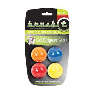 Golfmax Brush T Qolf Limited Flight Golf Balls 4 ct Color NEW